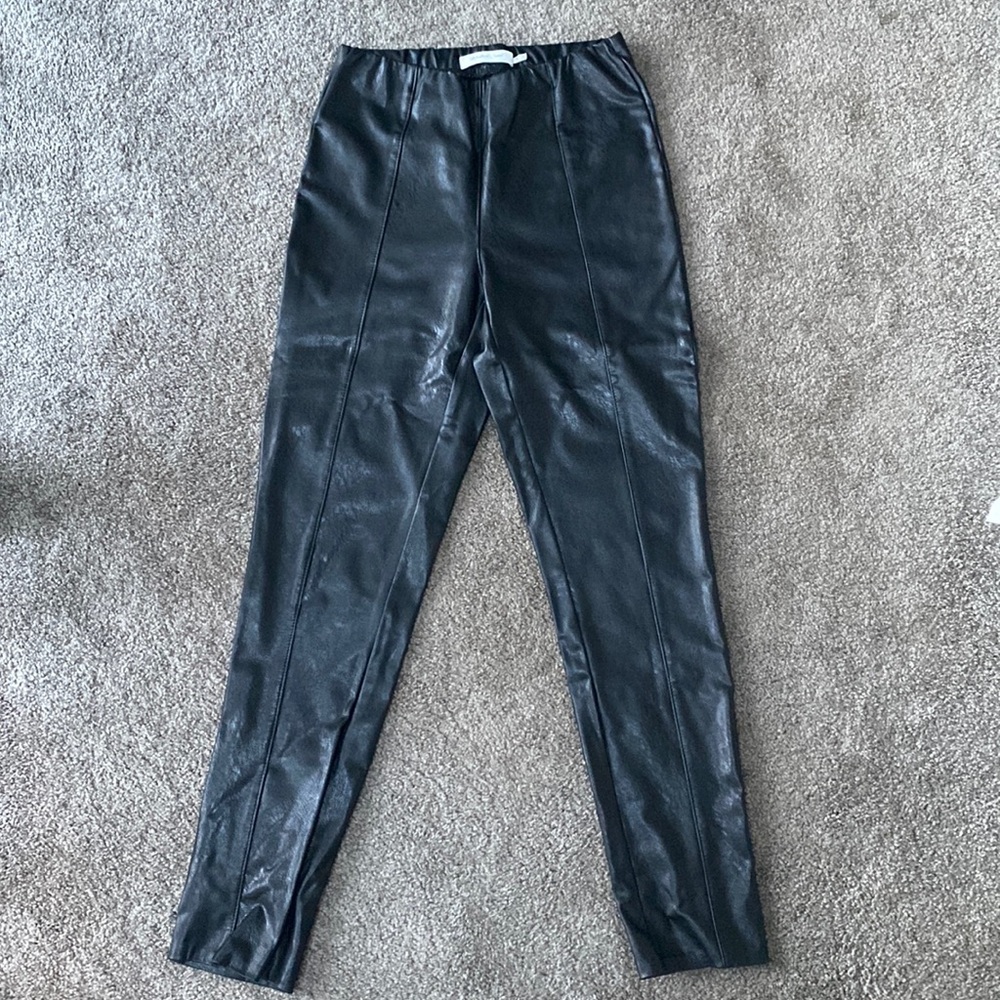 Black leather pants